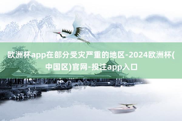 欧洲杯app在部分受灾严重的地区-2024欧洲杯(中国区)官网-投注app入口