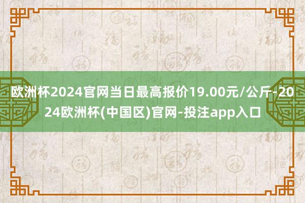 欧洲杯2024官网当日最高报价19.00元/公斤-2024欧洲杯(中国区)官网-投注app入口