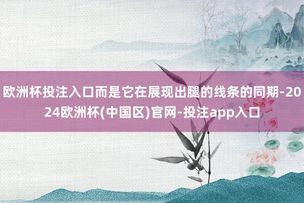 欧洲杯投注入口而是它在展现出腿的线条的同期-2024欧洲杯(