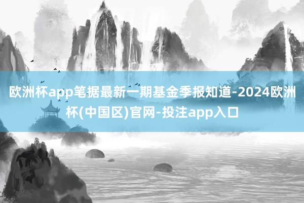 欧洲杯app笔据最新一期基金季报知道-2024欧洲杯(中国区