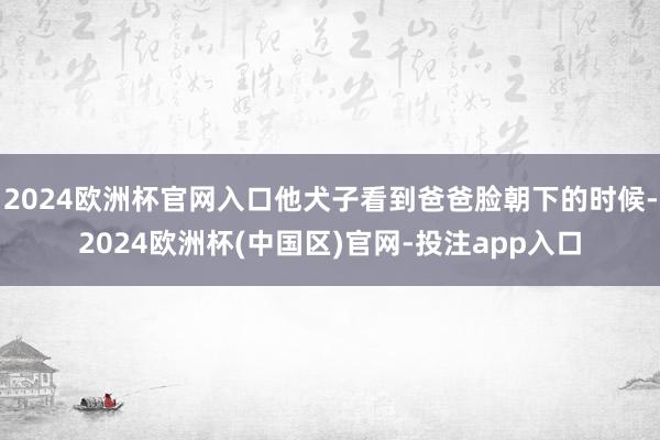 2024欧洲杯官网入口他犬子看到爸爸脸朝下的时候-2024欧